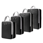 Maximize Your Travel Space with 4Pcs Large Capacity Waterproof Compression Packing Cubes - Perfect Organizers for Clothes & Essentials!