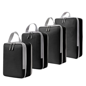 Maximize Your Travel Space with 4Pcs Large Capacity Waterproof Compression Packing Cubes - Perfect Organizers for Clothes & Essentials!