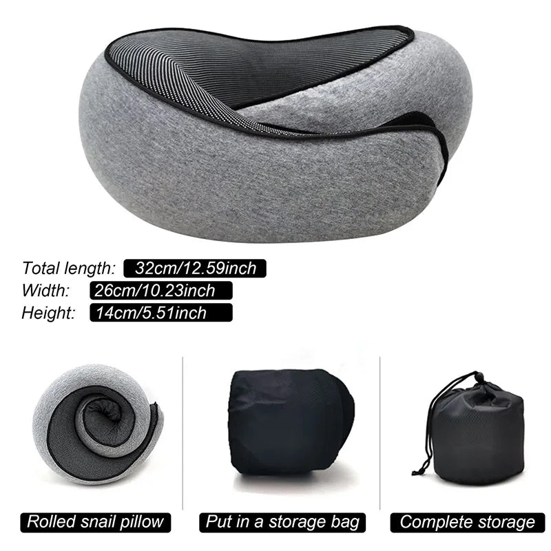 Ultimate Comfort Travel Neck Pillow - Adjustable Memory Foam U-Shaped Support for Restful Journeys