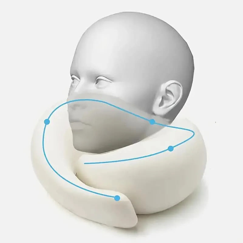 Ultimate Comfort Travel Neck Pillow - Adjustable Memory Foam U-Shaped Support for Restful Journeys