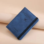 Stylish RFID-Blocking Passport Holder Wallet - Premium PU Leather Travel Essential for Men & Women, Perfect for Family Adventures
