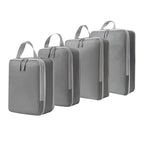 Maximize Your Travel Space with 4Pcs Large Capacity Waterproof Compression Packing Cubes - Perfect Organizers for Clothes & Essentials!