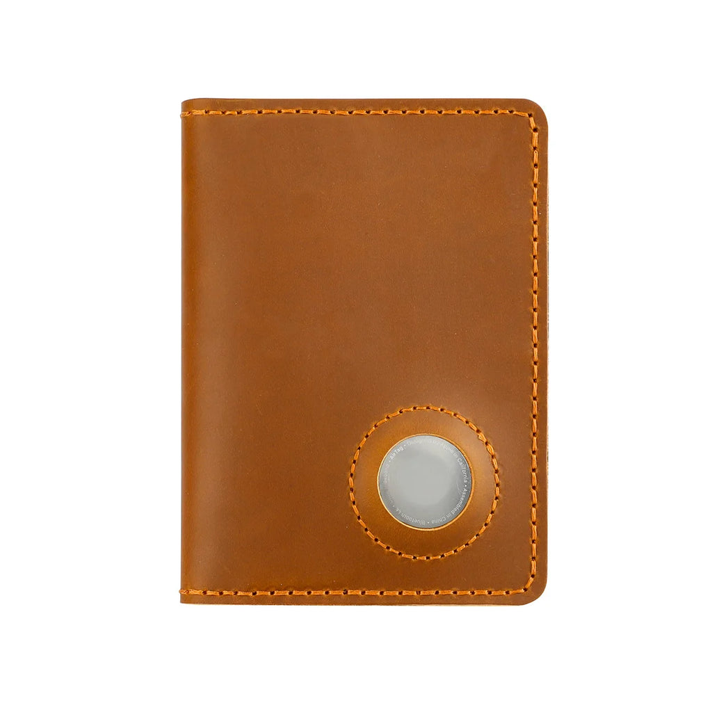 New Airtag Passport Holder Cover Vintage Full Grain Leather Handmade RFID Blocking Wallet Tracker Card Case 10X14Cm