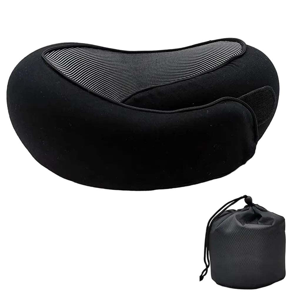 Travel Neck Pillow Memory Foam U-Shaped Pillow Snail Style Travel Neck Support Portable Adjustable Soft Noon Break Sleep Pillows